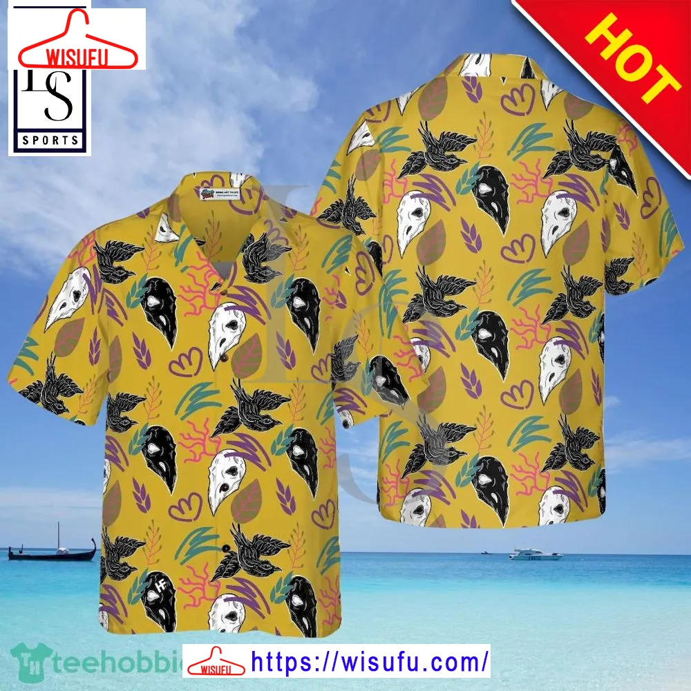 Bird Skull Aloha Hawaiian Shirt, New Fashion Gifts