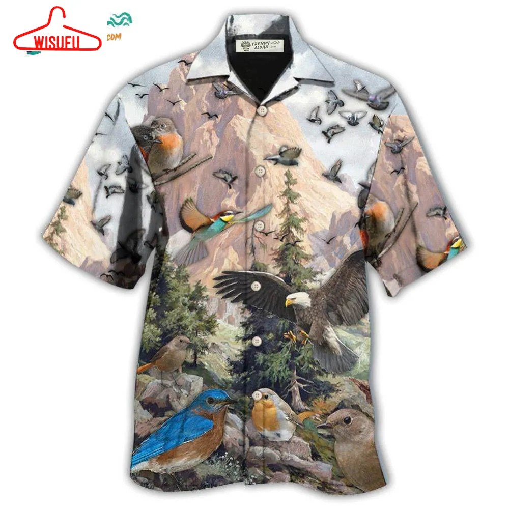 Birds On Mountain Hawaiian Shirt- Wisufu Aloha