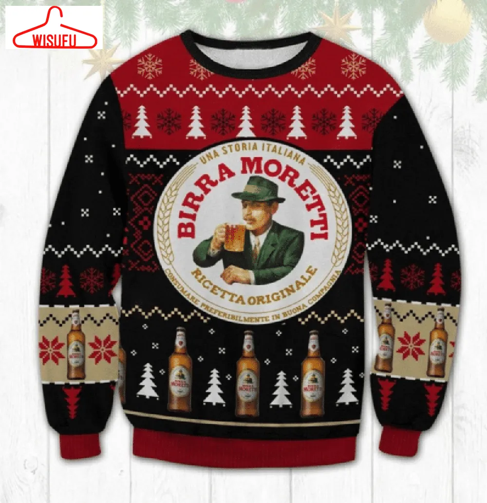 Birra Moretti Beer Ugly Sweater Gifts, Birra Moretti Beer Gift Fan Ugly Sweater