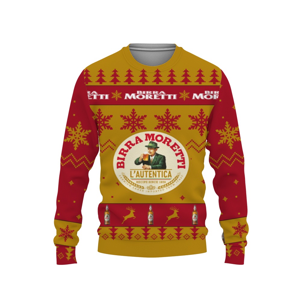 Birra Moretti Beers Merry Christmas Unisex Gift Fan-3D Sweatshirt