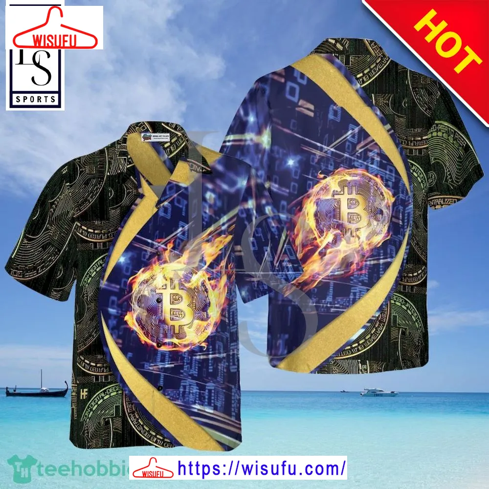 Bit-coin Block Chain Hawaiian Shirt, New Fashion Gifts