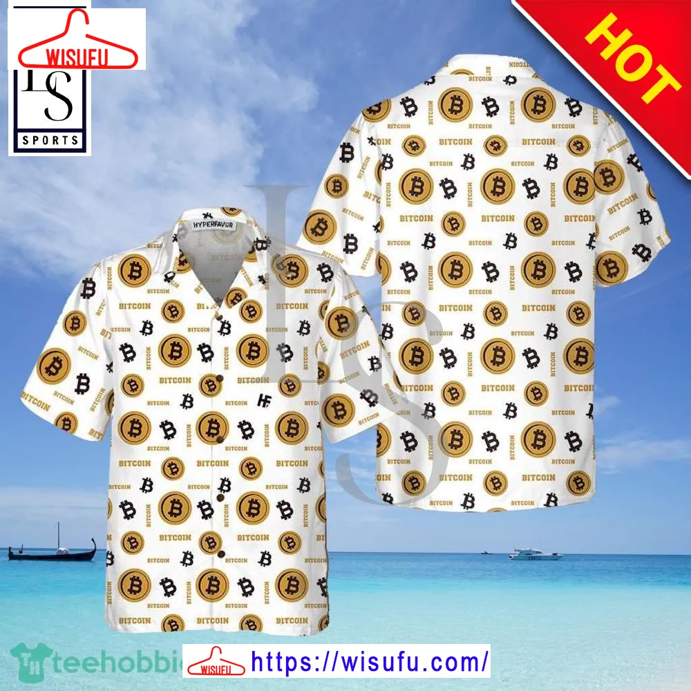 Bitc-oin Pattern Hawaiian Shirt, New Fashion Gifts