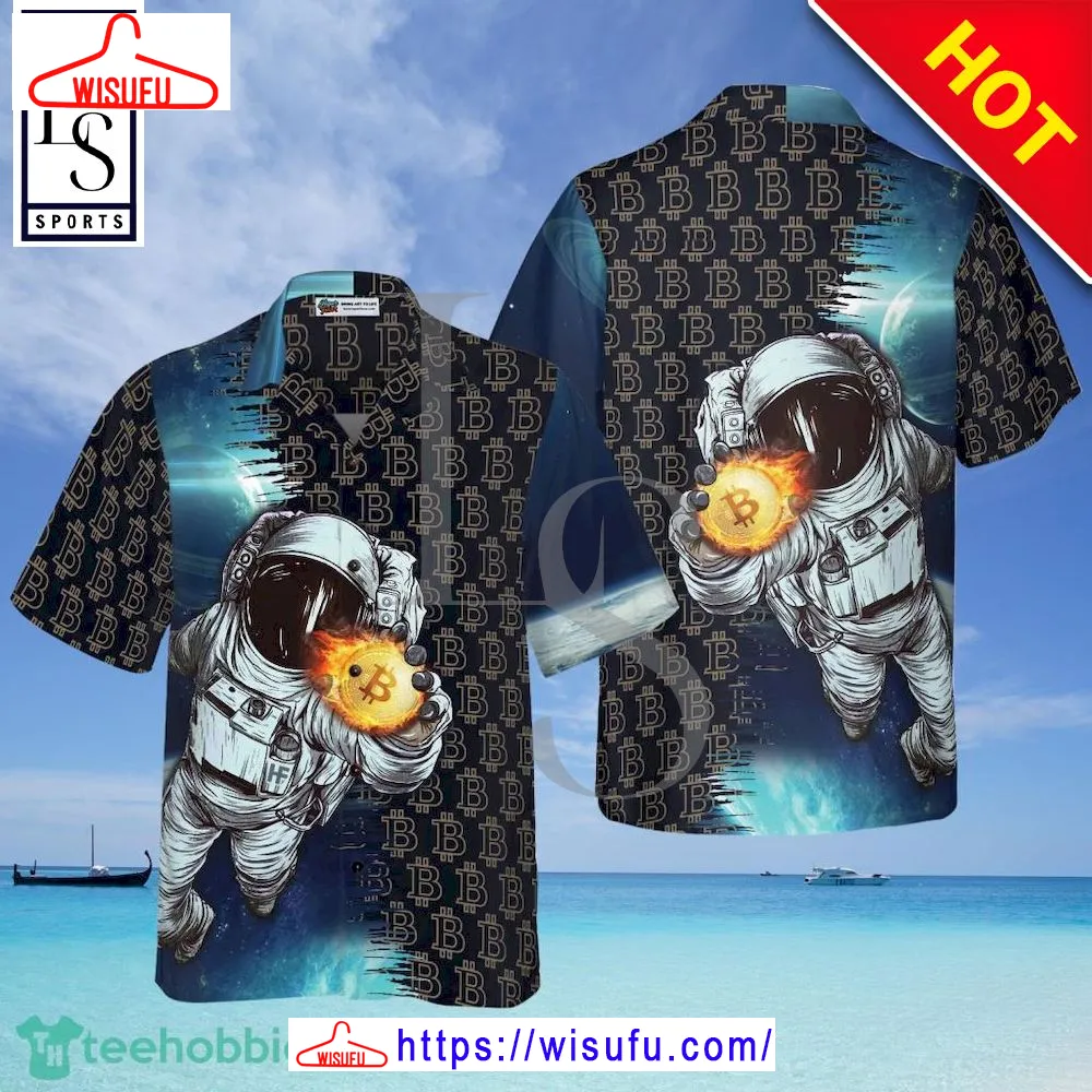 Bitco-in To The Moon Hawaiian Shirt, New Fashion Gifts