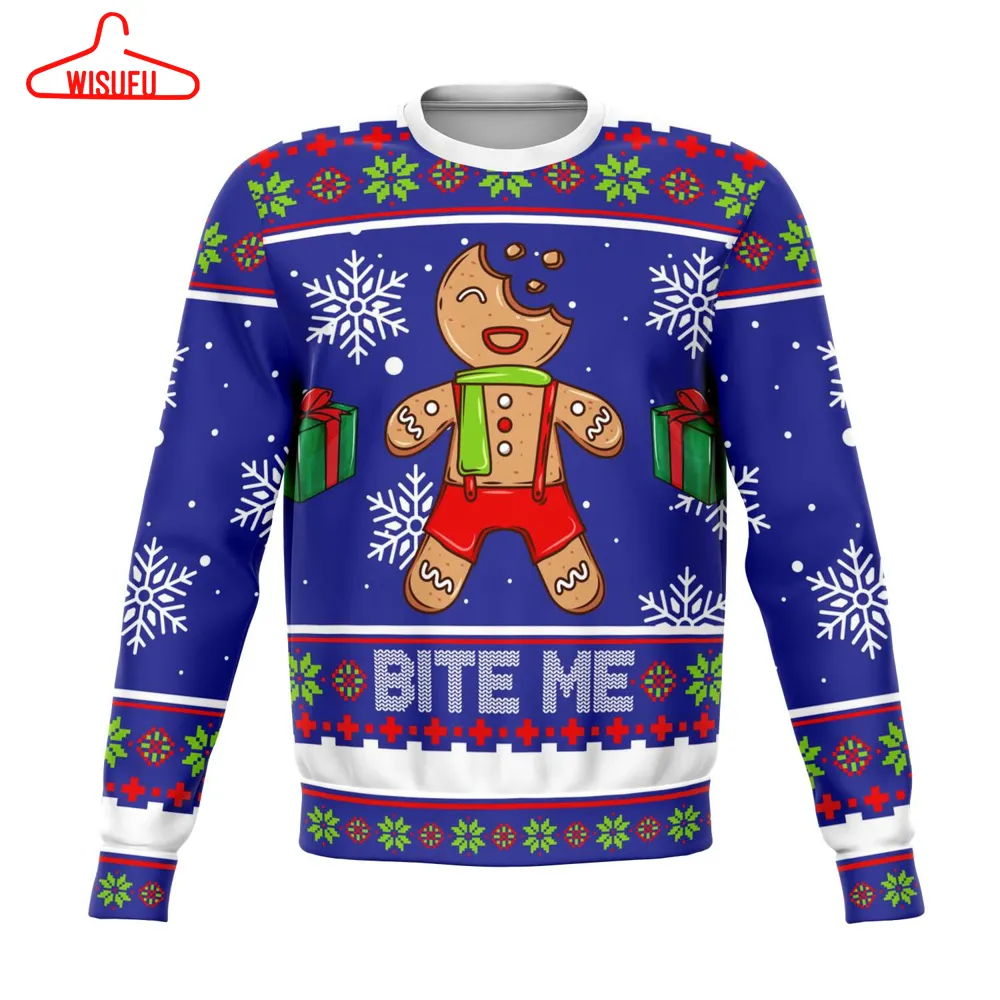 Bite Me, All Over Print 3d Ugly Christmas Sweater, New Winter Shirt Gift For Family