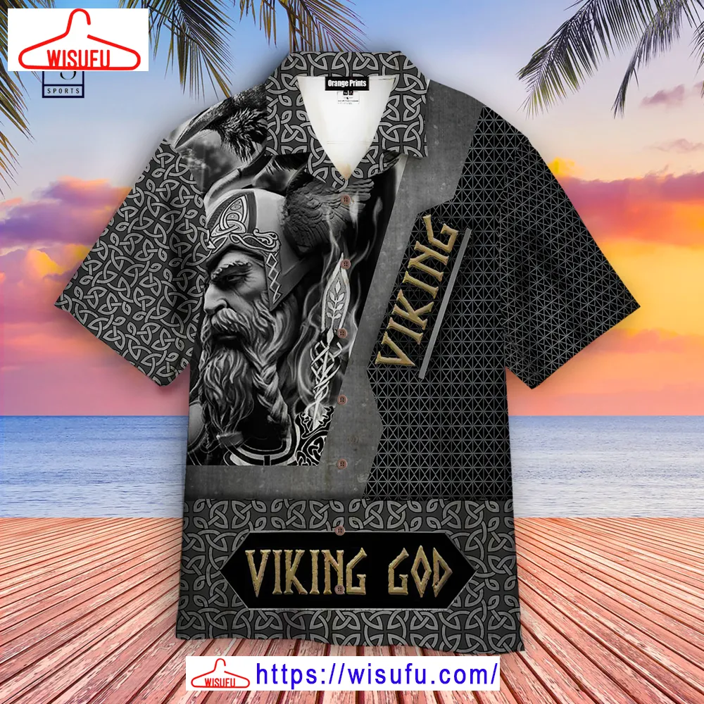 Black And White Viking God Hawaiian Shirt, New Fashion Gifts