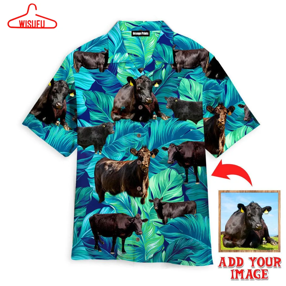 Black Angus Cattle Lovers Custom Hawaiian Shirt - For Men & Women - New Winter Fashion Shirt Gift For Family, New Fashion Gifts