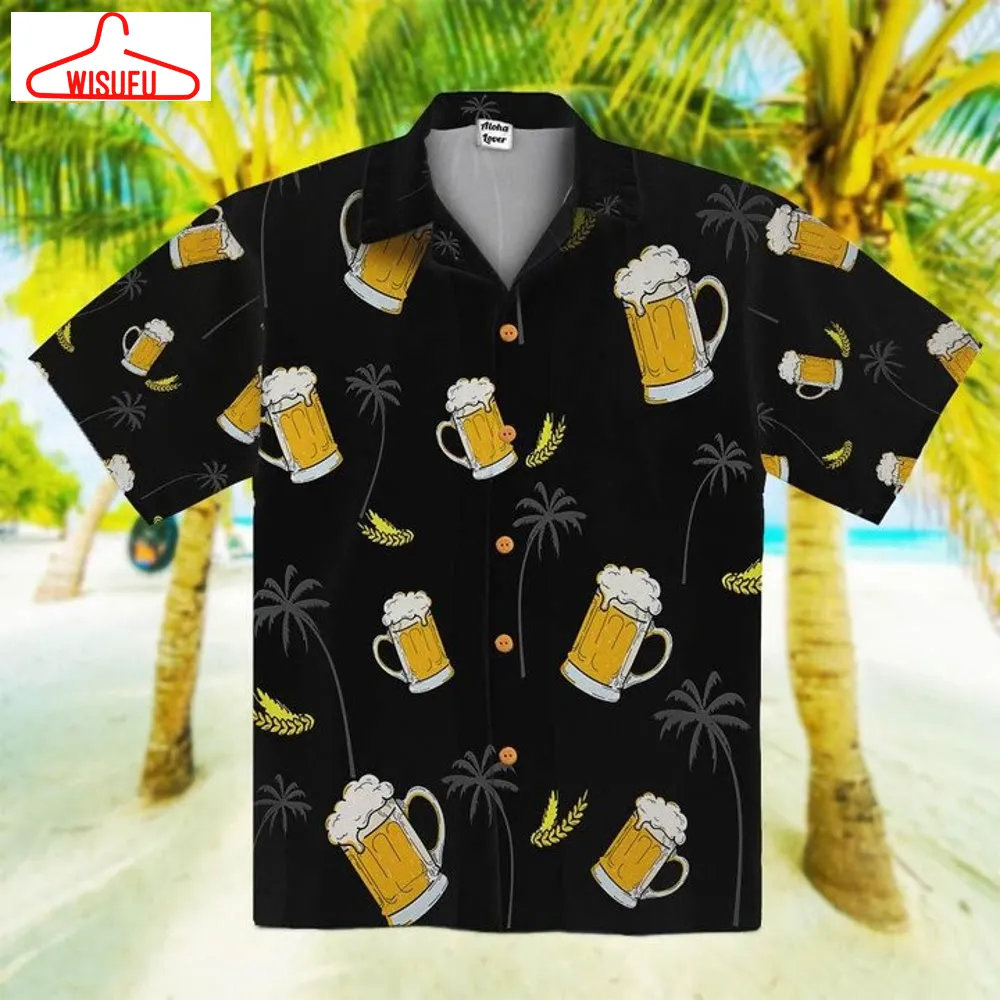 Black Beer Coconut Tropical Hawaiian Shirt, New Fashion Gifts