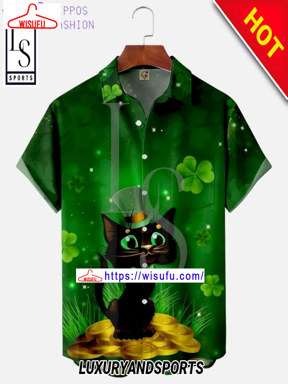 Black Cat So Cute St Patricks Day Hawaii Shirt, New Fashion Gifts