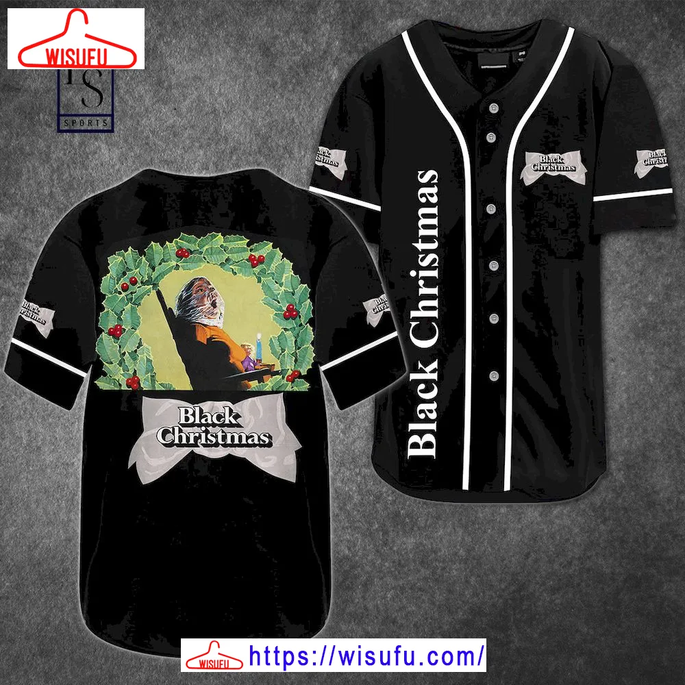 Black Christmas Baseball Jersey, New Fashion Gifts