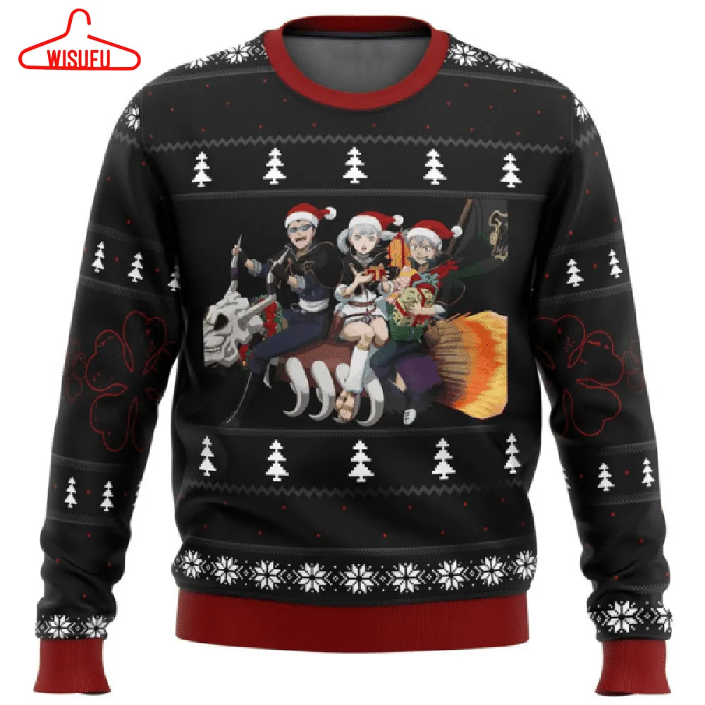 Black Clover Anime 4 Ugly Sweater Gifts, Black Clover Anime Gift Fan Ugly Sweater