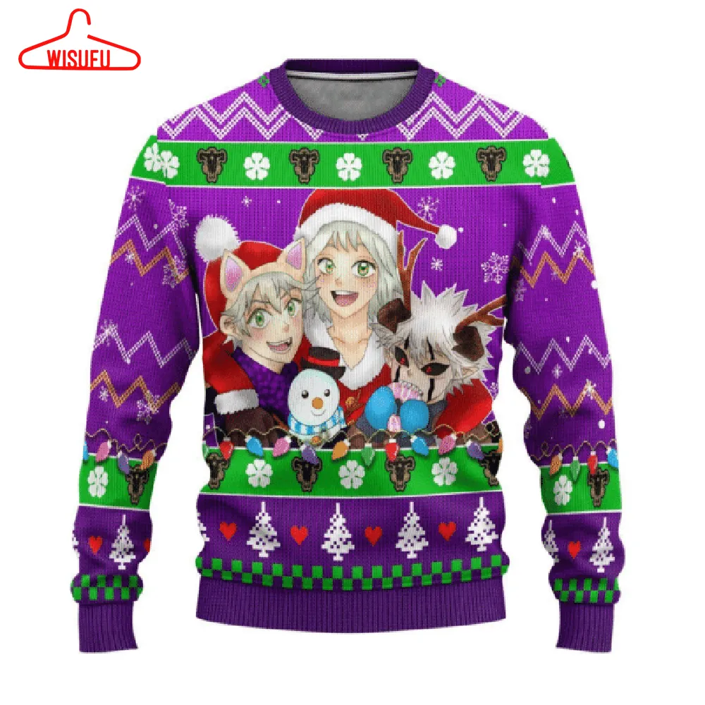 Black Clover Anime 6 Ugly Sweater Gifts, Black Clover Anime Gift Fan Ugly Sweater