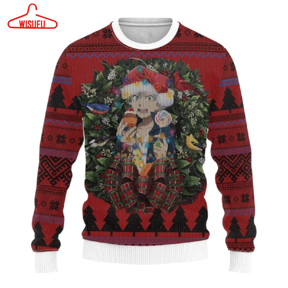 Black Clover Anime Asta 10 Ugly Sweater Gifts, Black Clover Anime Gift Fan Ugly Sweater