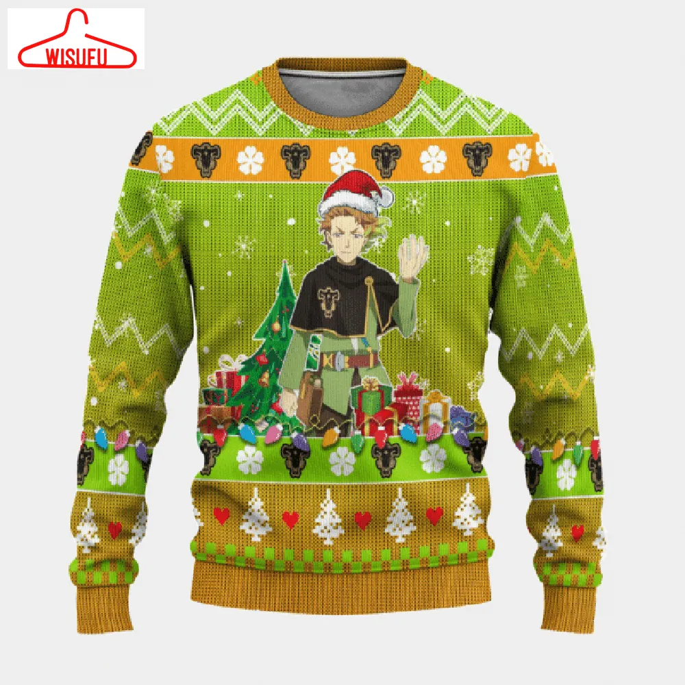 Black Clover Anime Finral Roulacase 21 Ugly Sweater Gifts, Black Clover Anime Gift Fan Ugly Sweater