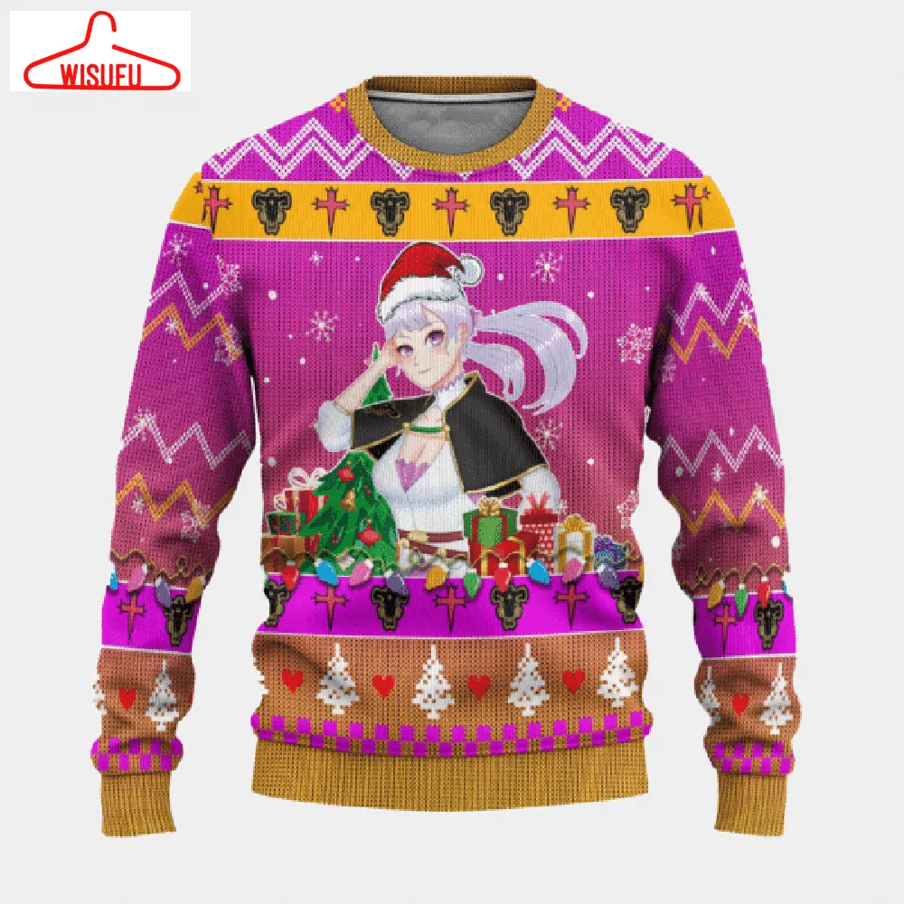 Black Clover Anime Noelle Silva 16 Ugly Sweater Gifts, Black Clover Anime Gift Fan Ugly Sweater