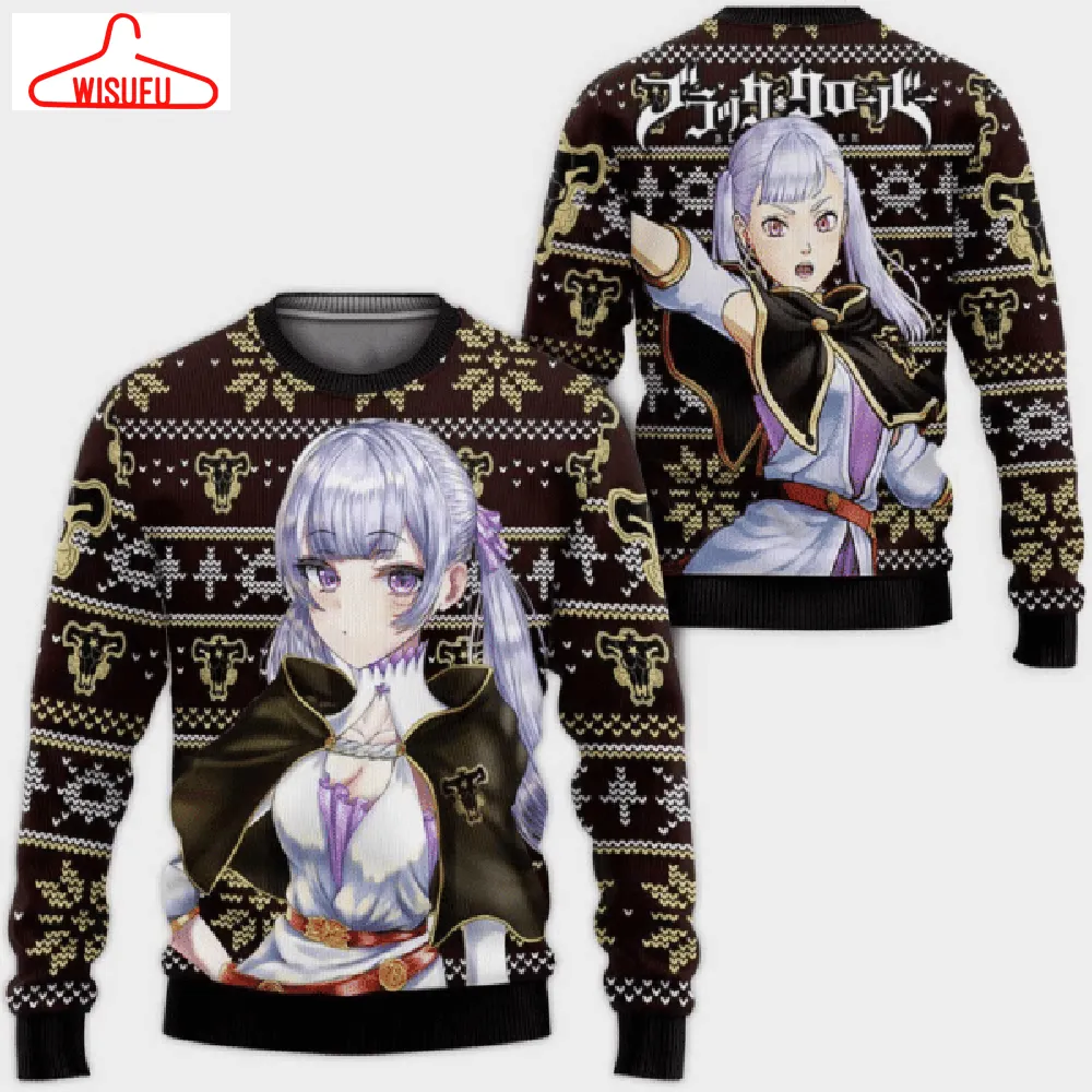 Black Clover Anime Noelle Silva 17 Ugly Sweater Gifts, Black Clover Anime Gift Fan Ugly Sweater