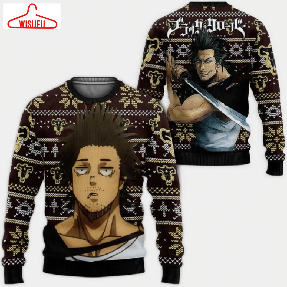 Black Clover Anime Sukehiro Yami 18 Ugly Sweater Gifts, Black Clover Anime Gift Fan Ugly Sweater