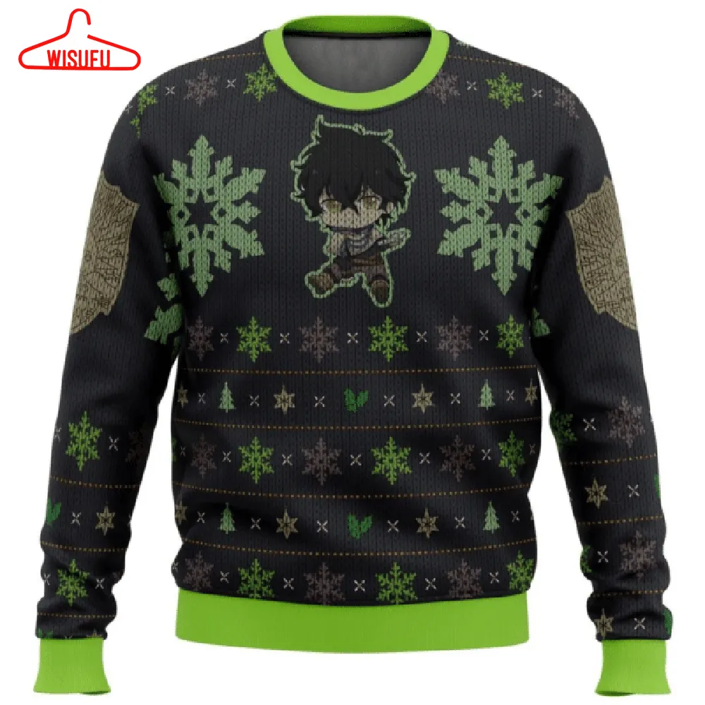 Black Clover Anime Yuno 1 Ugly Sweater Gifts, Black Clover Anime Gift Fan Ugly Sweater