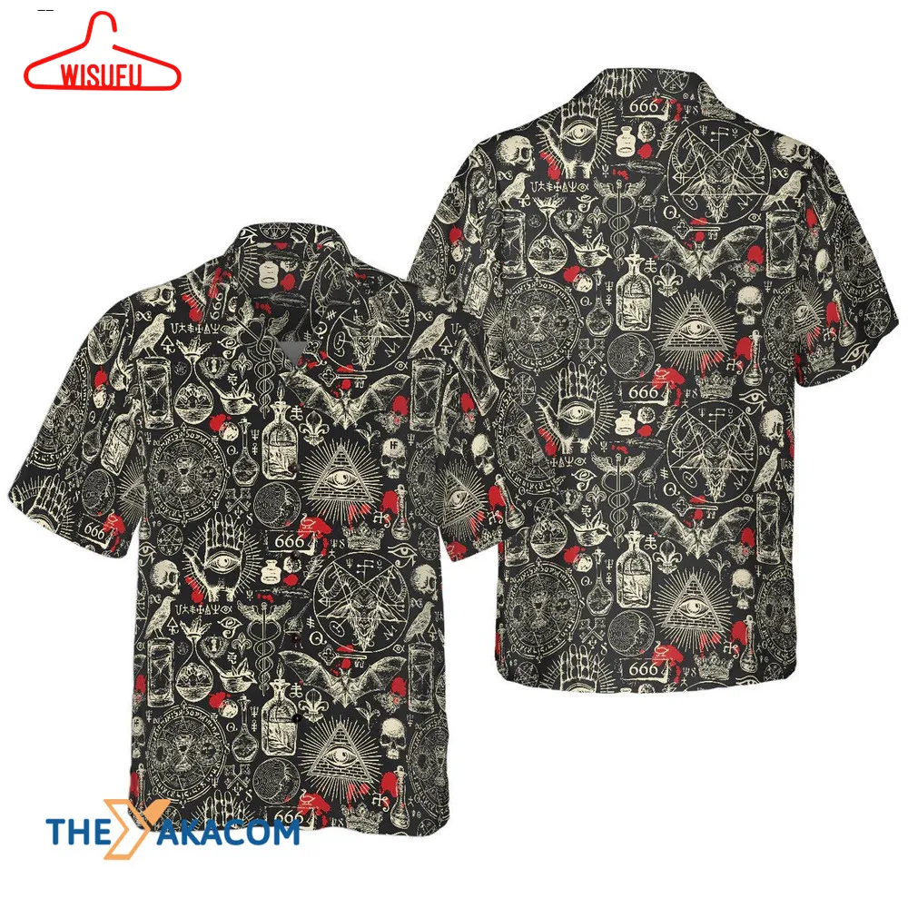 Black Demons For Scary Halloween Hawaiian Shirt, New Fashion Gifts