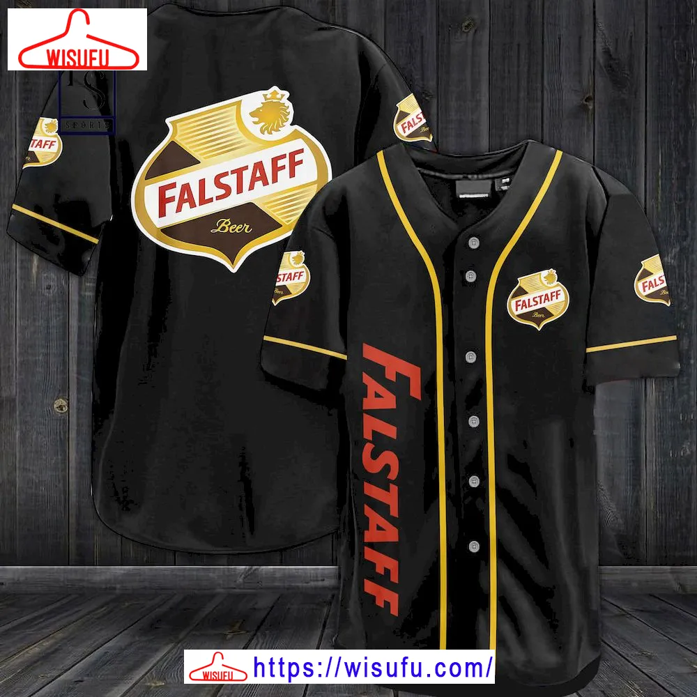 Black Falstaff Baseball Jersey, New Fashion Gifts