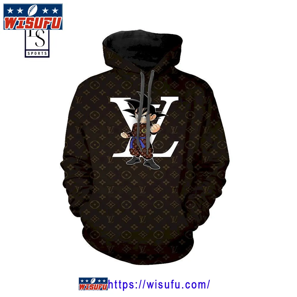 Black Goku With Lou.is Vuitt.on Hoodie