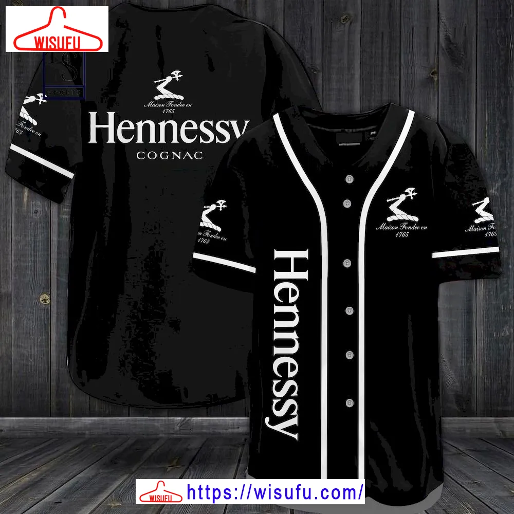 Black Hennessy Baseball Jersey, New Fashion Gifts