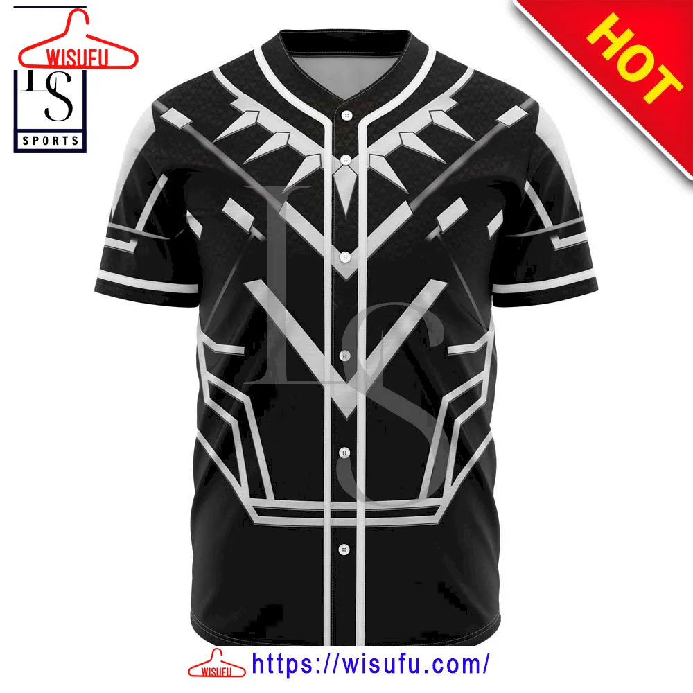 Black Panther Cosplay Marvel Baseball Jersey, New Fashion Gifts