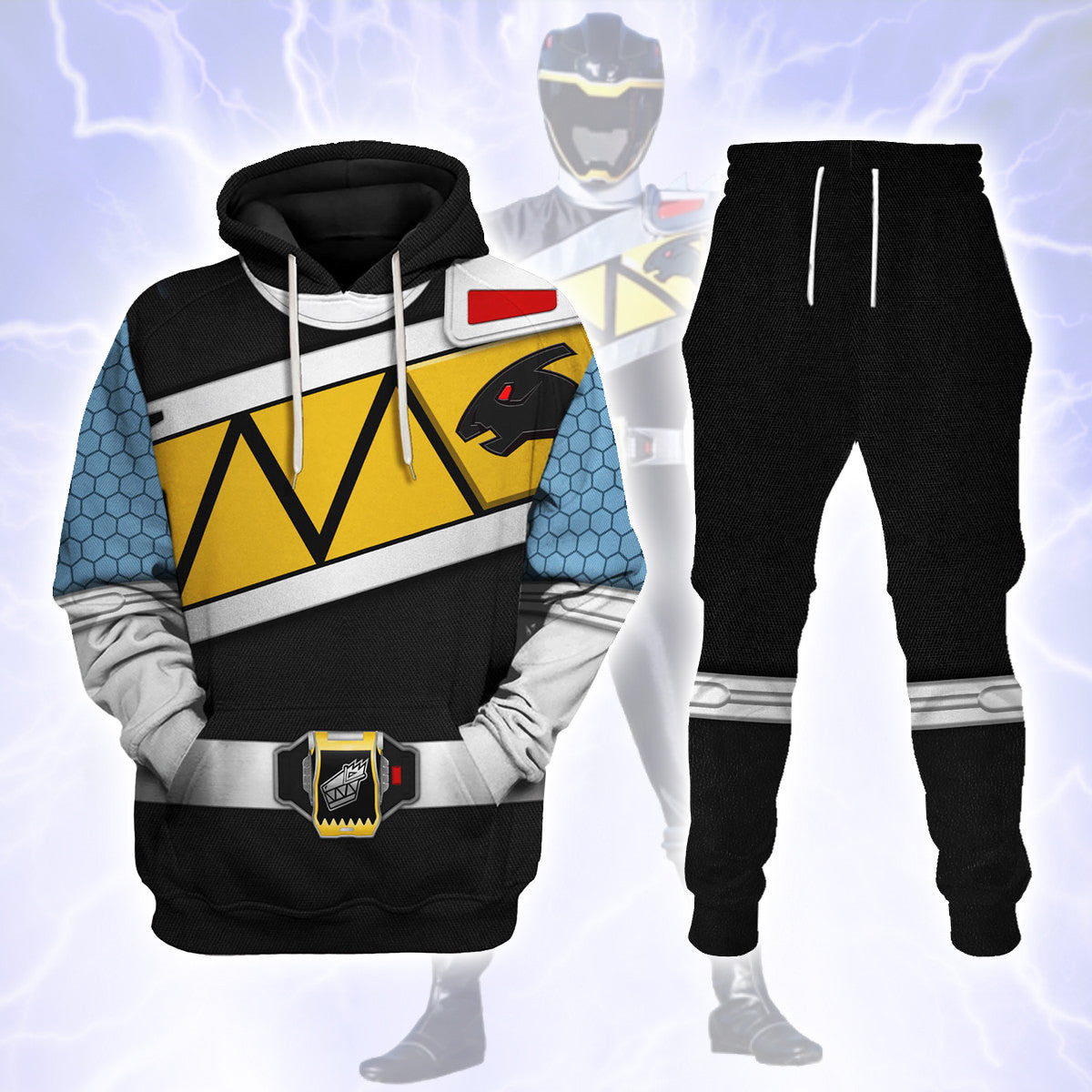 Black Power Rangers Dino Charge Track suit 