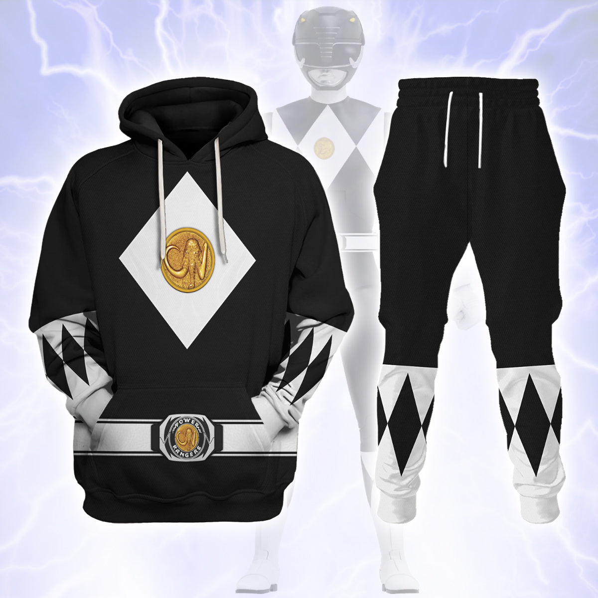 Black Ranger Mighty Morphin The Movie (1995) Track suit 
