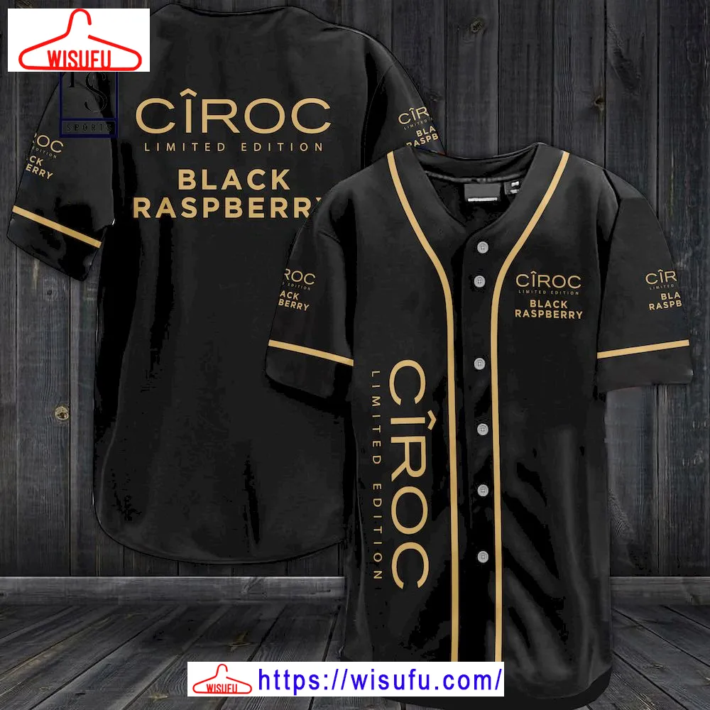 Black Raspberry Ciroc Baseball Jersey, New Fashion Gifts