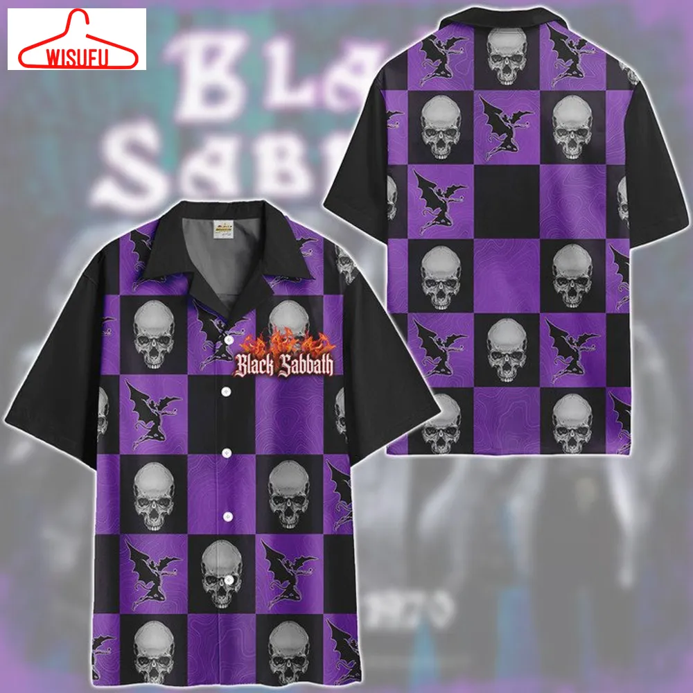 Black Sabbath Skull Hawaiian Beach Shirt, New Fashion Gifts