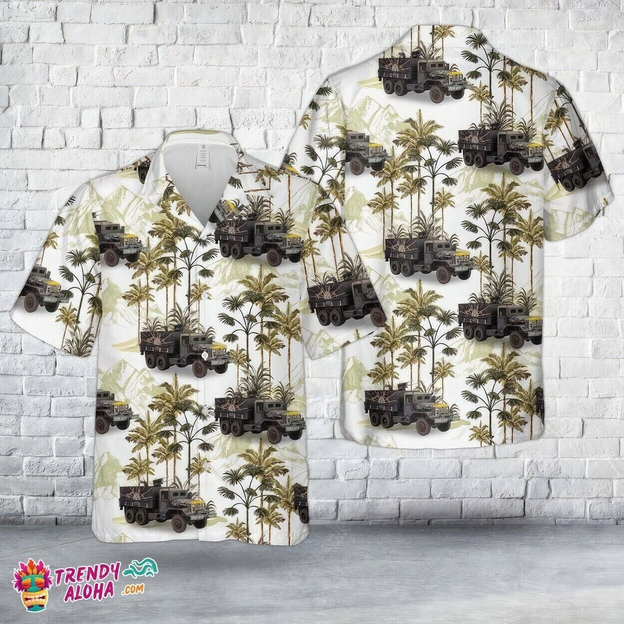 Black Widow Gun Truck US Army Patriotic 3D Hawaiian Shirt For Men, S-5XL US Size