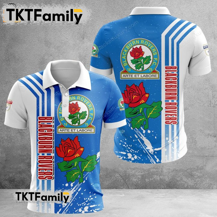 Blackburn Rovers 3D Polo Shirt TKT Familys