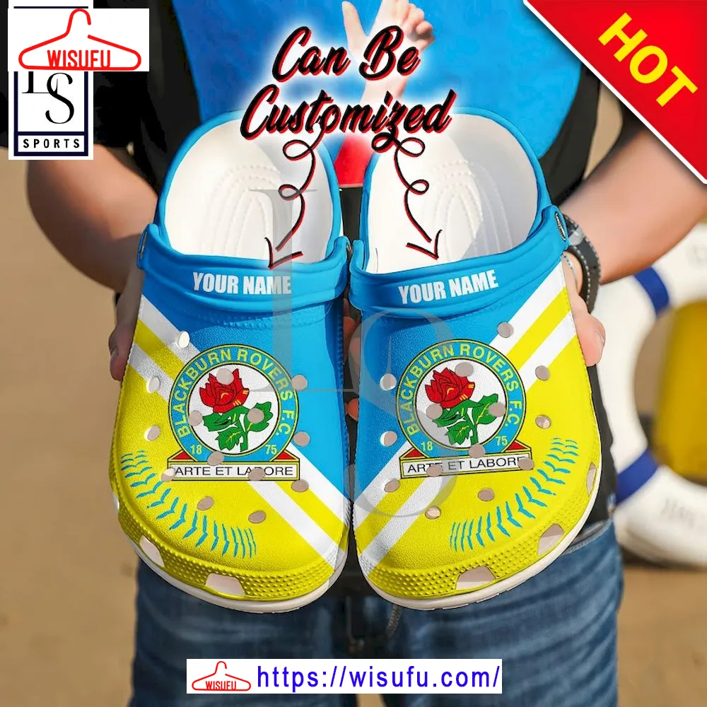 Blackburn Rovers Custom Name Clogs Shoes