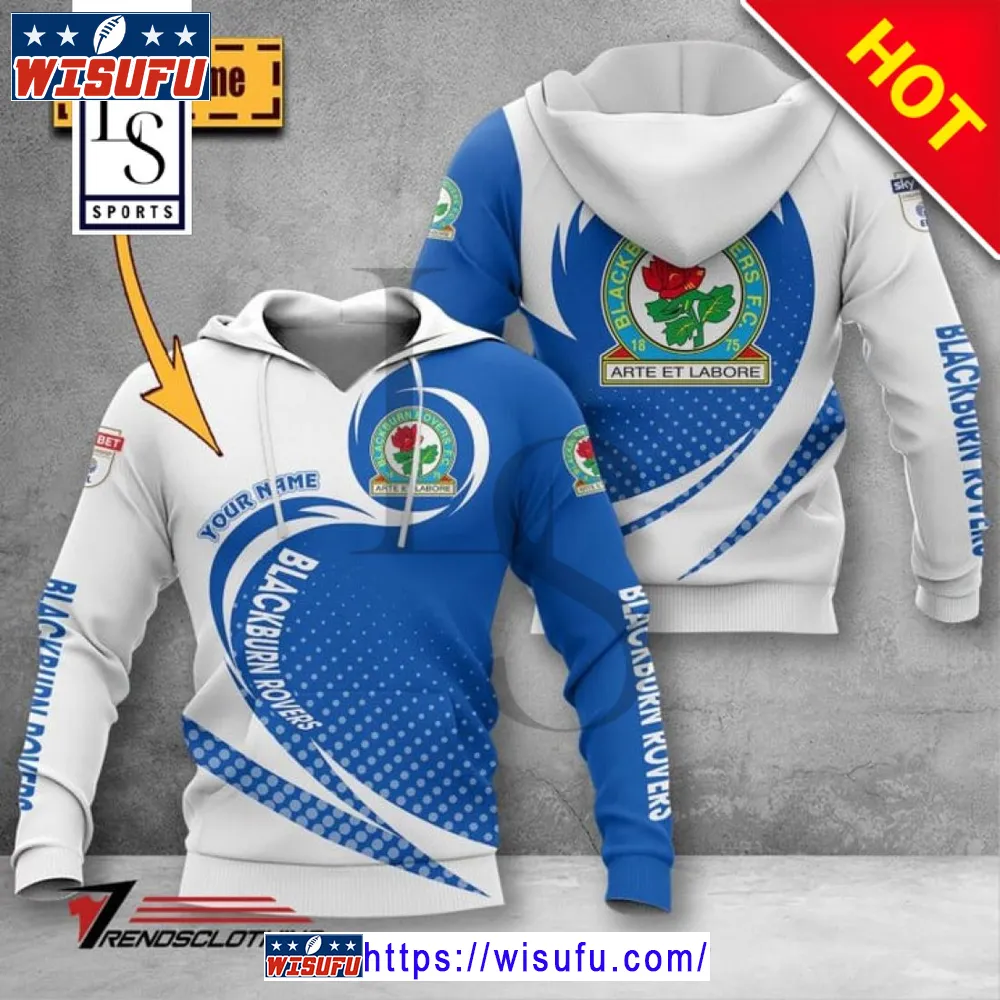 Blackburn Rovers Efl Hoodie 3d