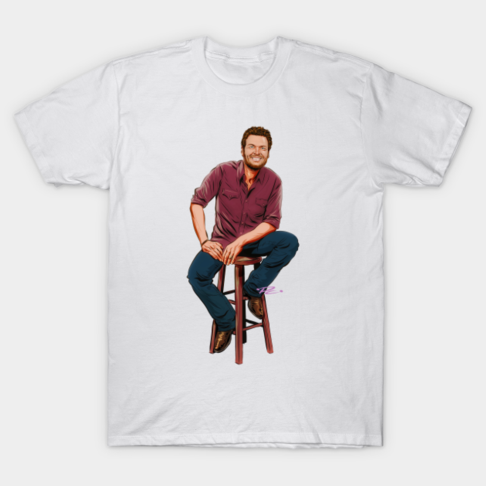 Blake Shelton - An illustration by Paul Cemmick - Blake Shelton - T-Shirt