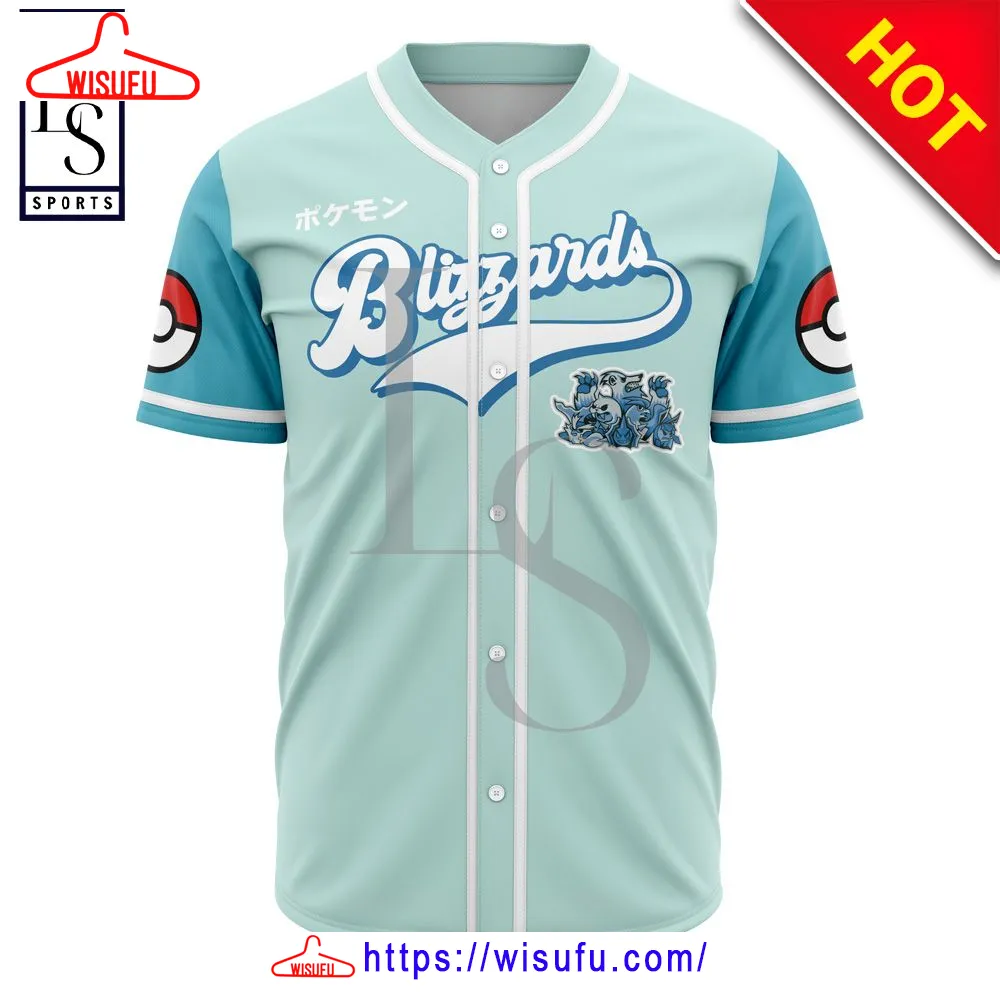 Blizzards Pokemon Baseball Jersey, New Fashion Gifts