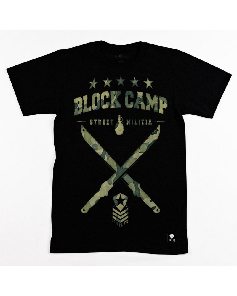 Block Camp Tee - Black-Camo