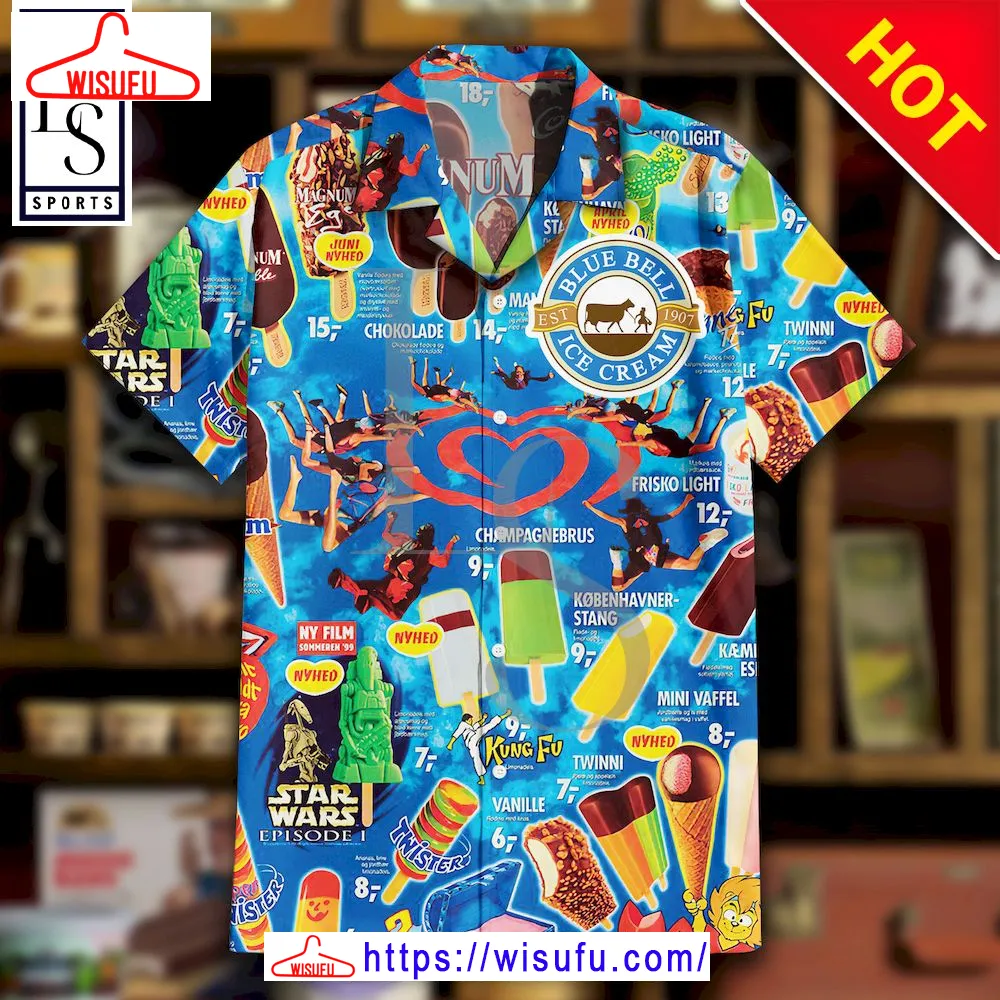 Blue Bell Creameries Ice Cream Hawaiian Shirt, New Fashion Gifts