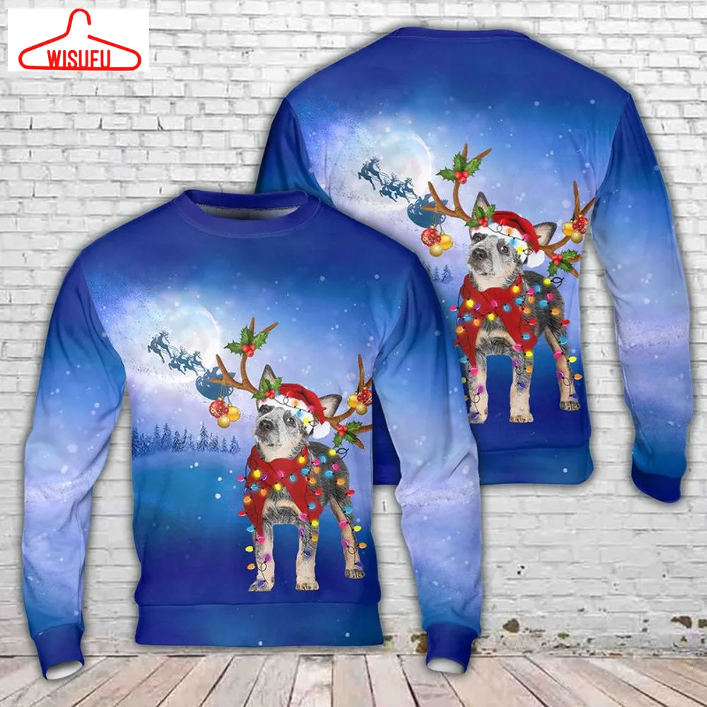 Blue Heeler Dog Ugly Christmas Sweater