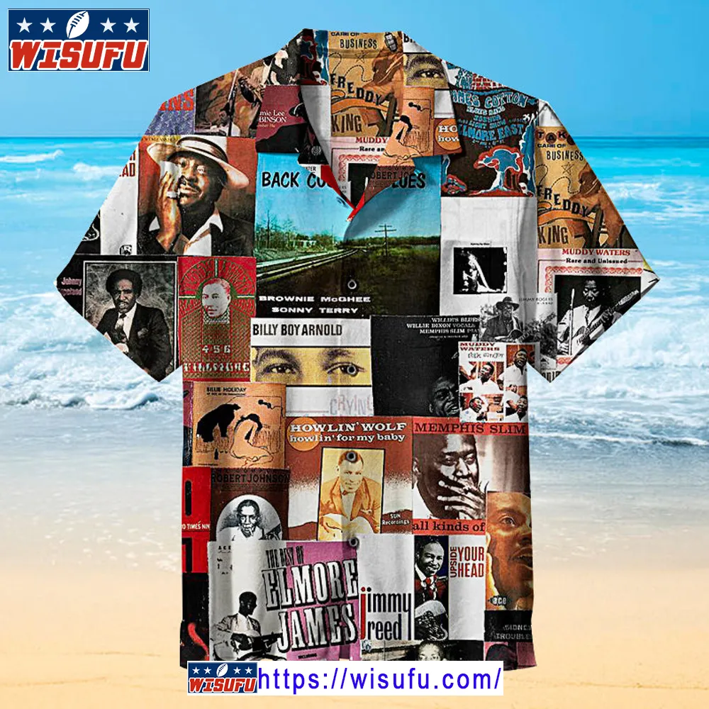 Blues Music Collage -universal Hawaiian Shirt