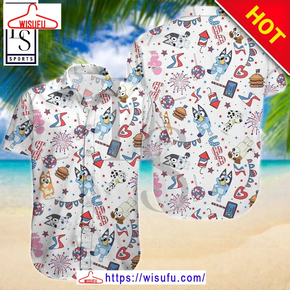 Bluey 4th Of July Usa Hawaiian Shirt, New Fashion Gifts