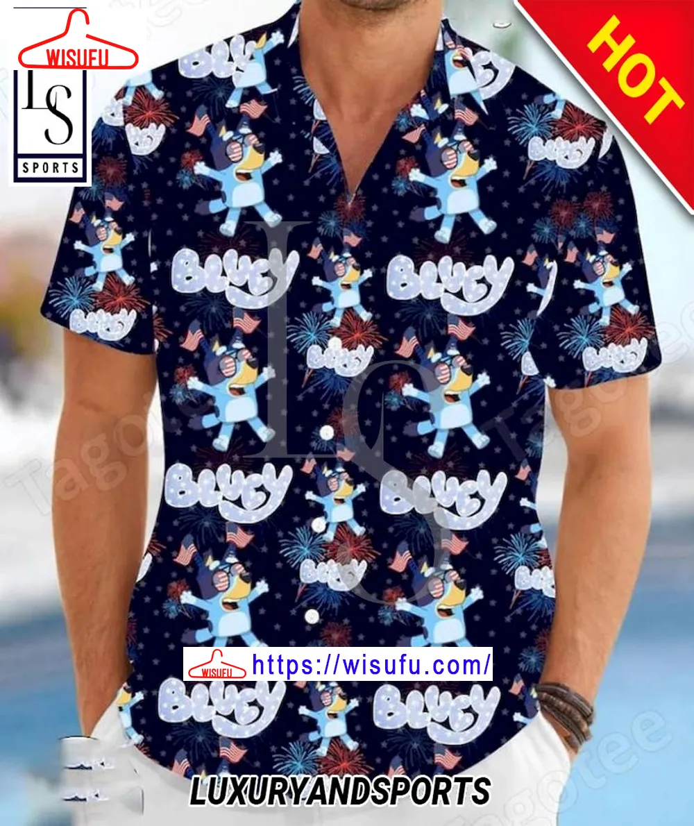 Bluey 4th Of July Vacation Hawaiian Shirt, New Fashion Gifts