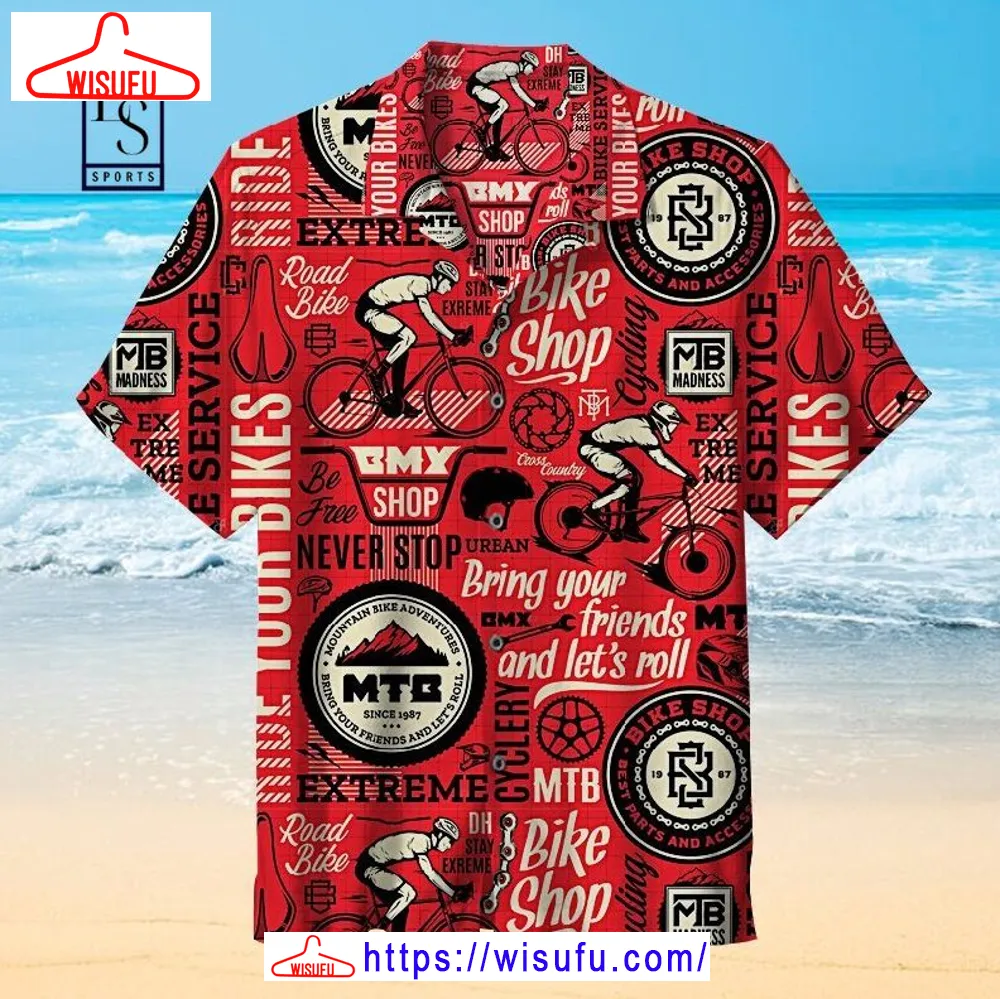 Bmx Pattern Hawaiian Shirt, New Fashion Gifts