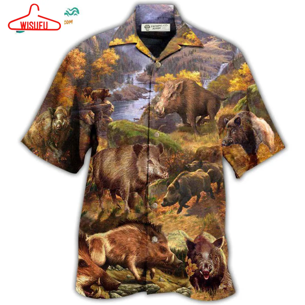 Boar Animals Wild Boar Hog Hunters Do It All Night Long Hawaiian Shirt- Wisufu Aloha