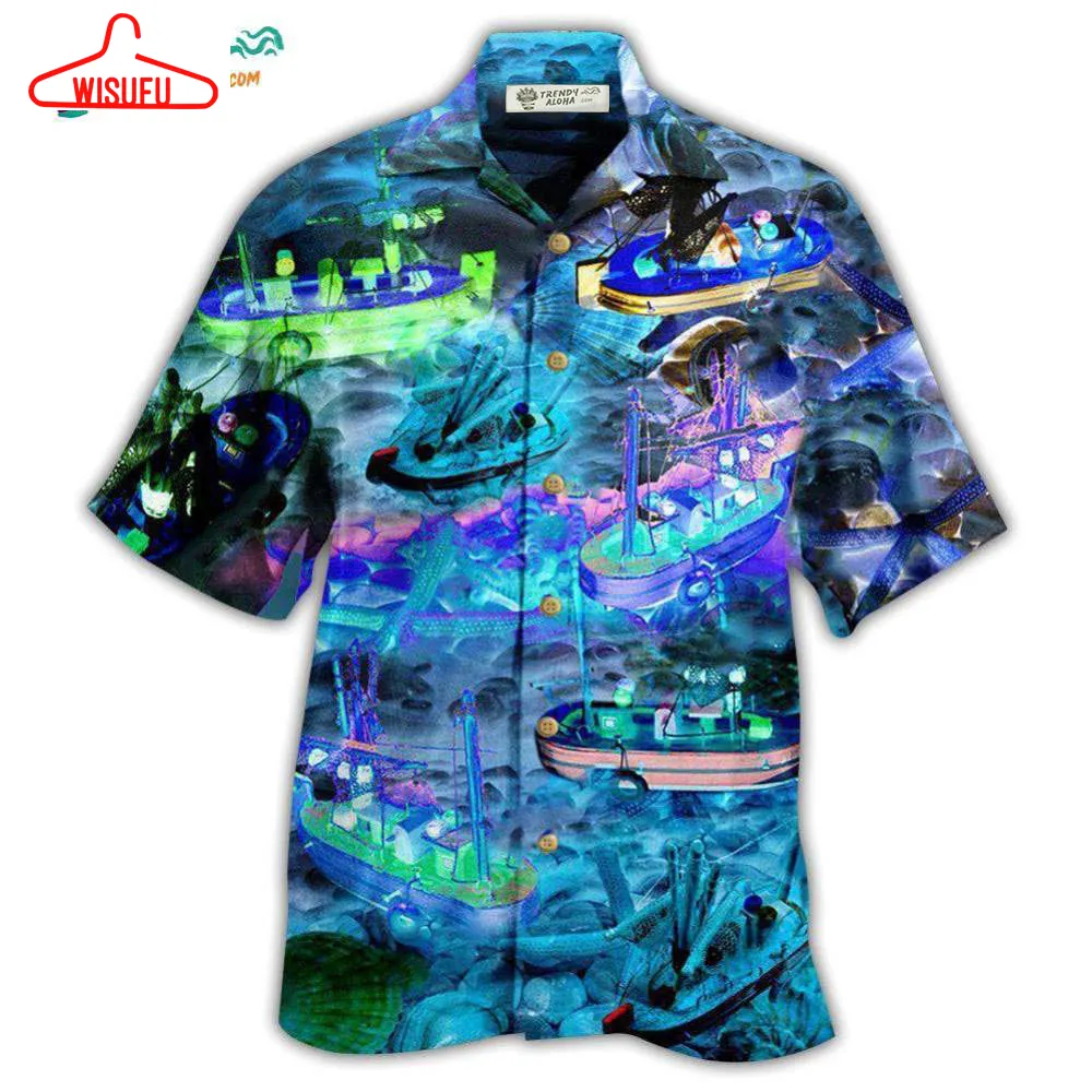 Boat Boat Blue Life Is Good On Our Boat Hawaiian Shirt- Wisufu Aloha