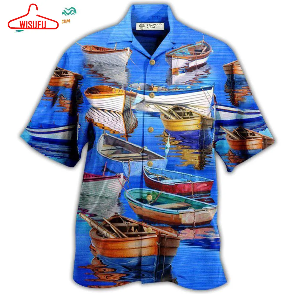 Boat Life Is Better On The Boat Blue Hawaiian Shirt- Wisufu Aloha