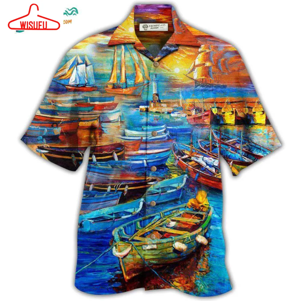 Boat The Bygone Days By The Harbor Eventful Life Hawaiian Shirt- Wisufu Aloha