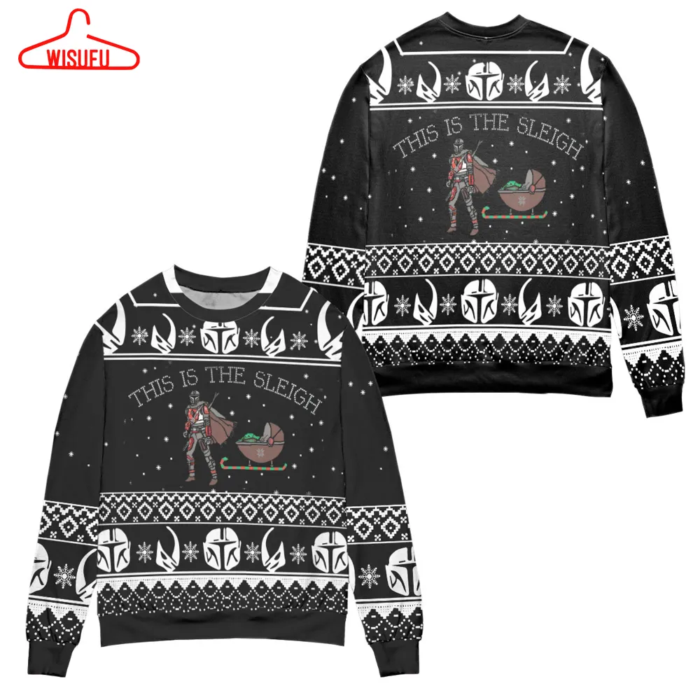 Boba Fett Baby Yoda Star Wars This Is The Sleigh Ugly Christmas Sweater