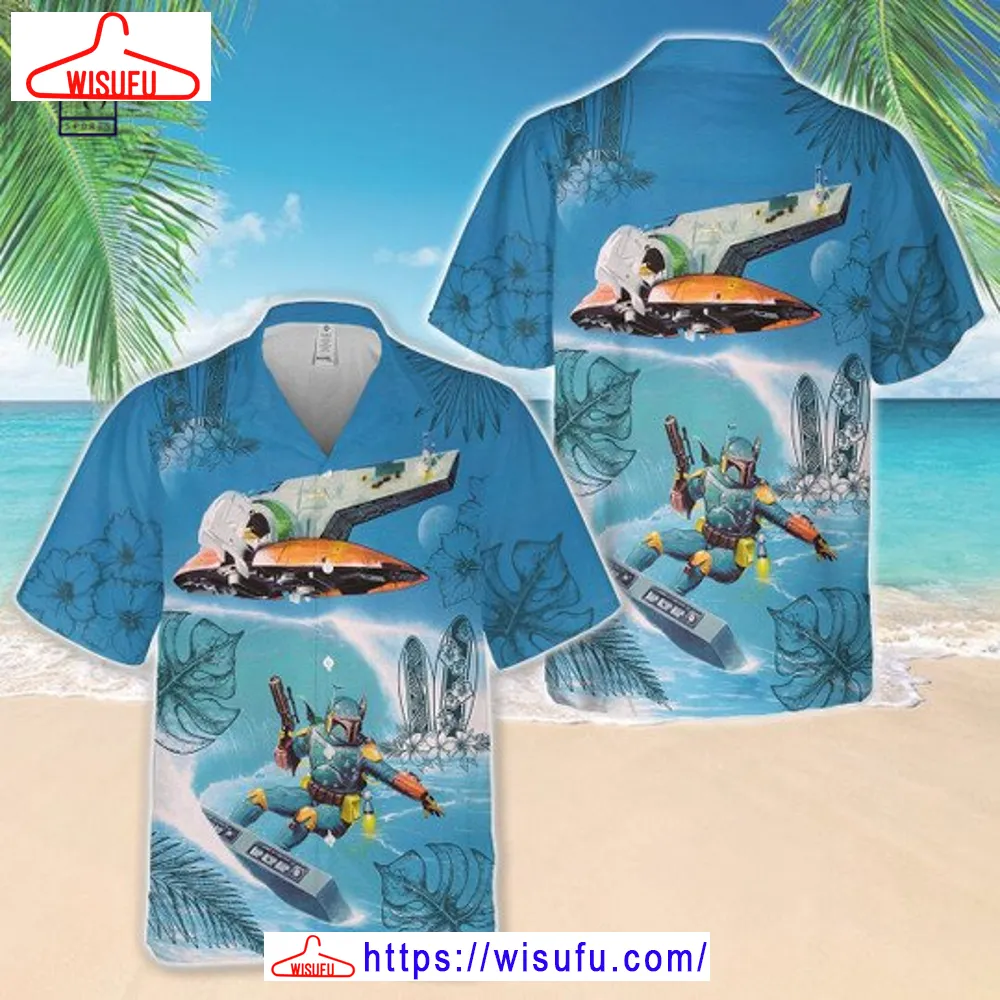 Boba Fett Surfing Hawaiian Shirt, New Fashion Gifts