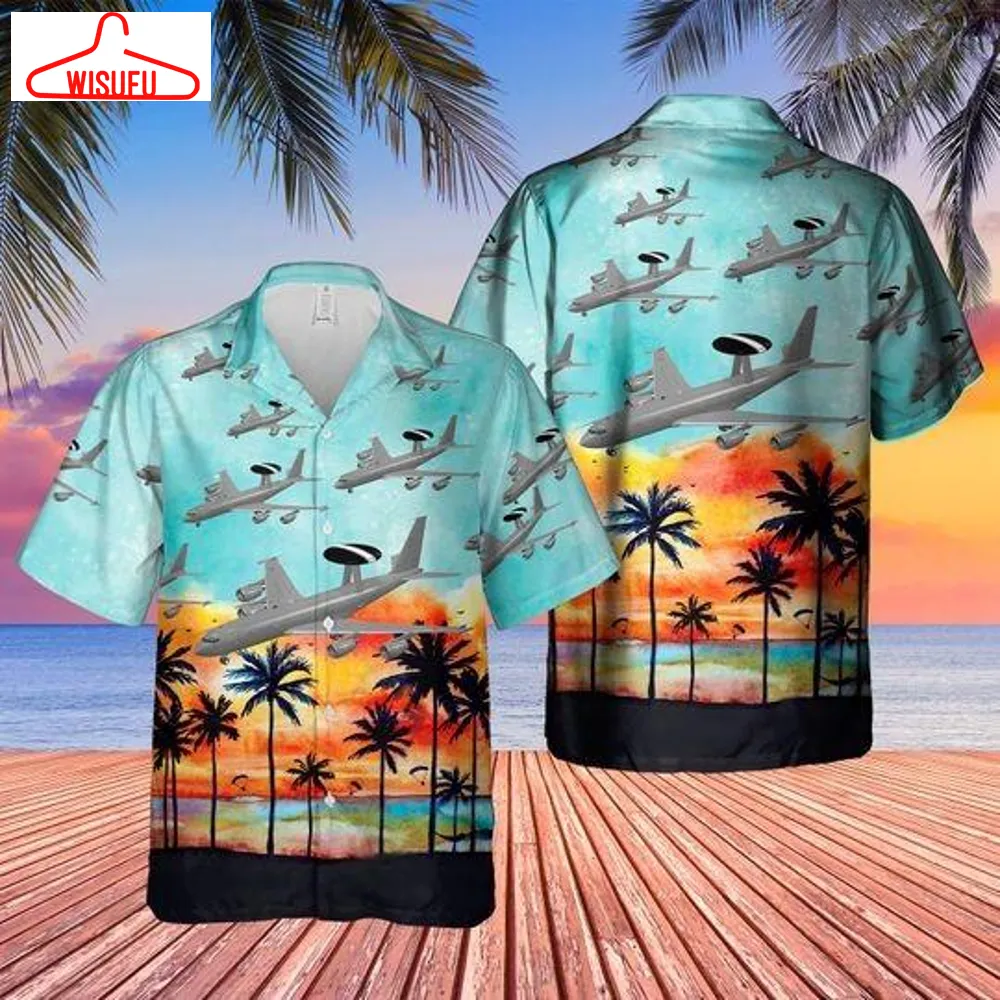 Boeing 3-3d Sentry Aew1 Hawaiian Shirt - For Men & Women - Adult - Hw8626, New Hawaiian Holiday Outfits, New Fashion Gifts